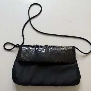 Handmade Vintage Sequin Black Handbag
